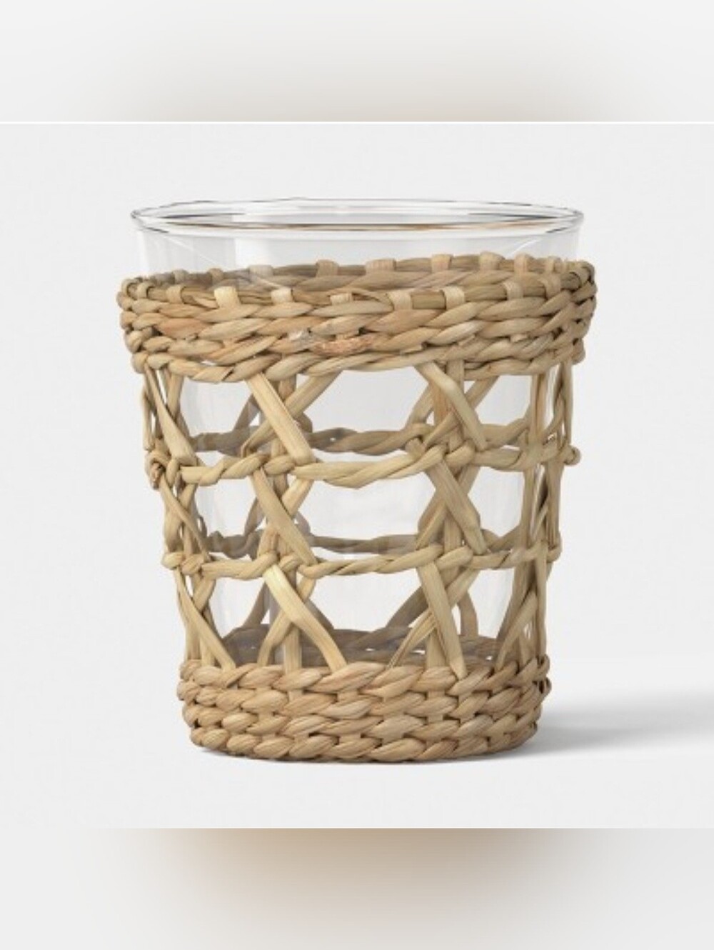 Threshold 16.9oz Woven Rattan Glass Set Of 4